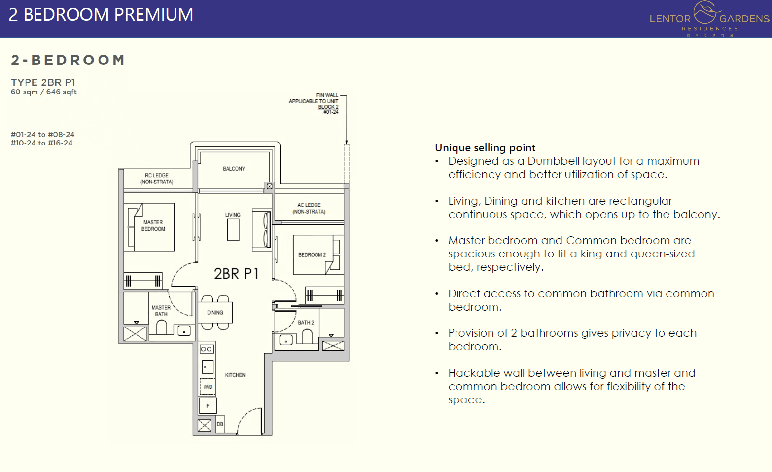 2 Bedroom Floor Plan